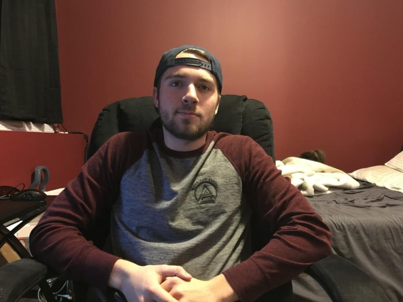 Devon at the start of his YouTube journey, recording in his bedroom