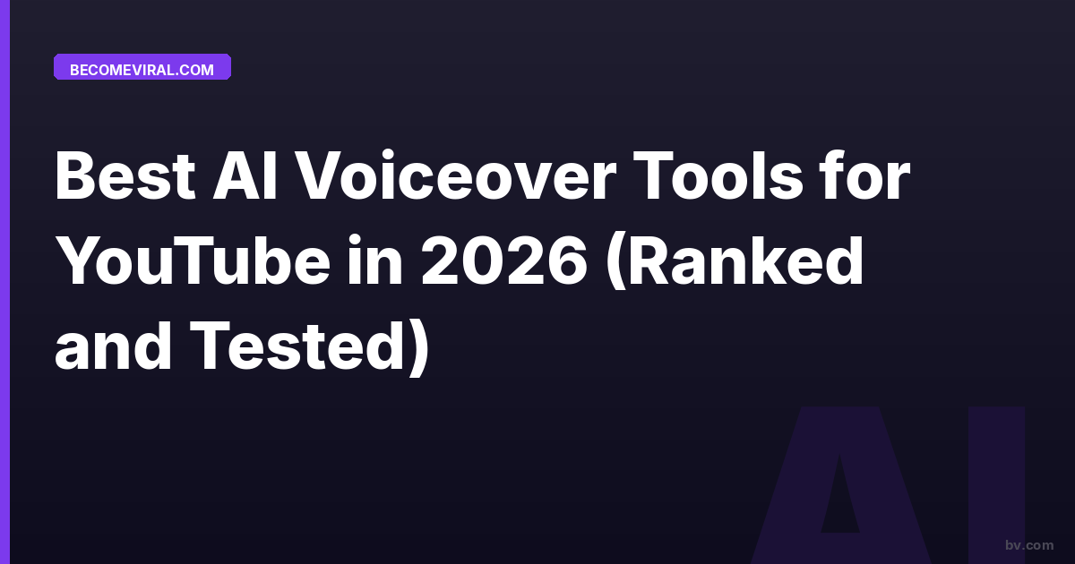 Best Ai Voiceover Tools For Youtube