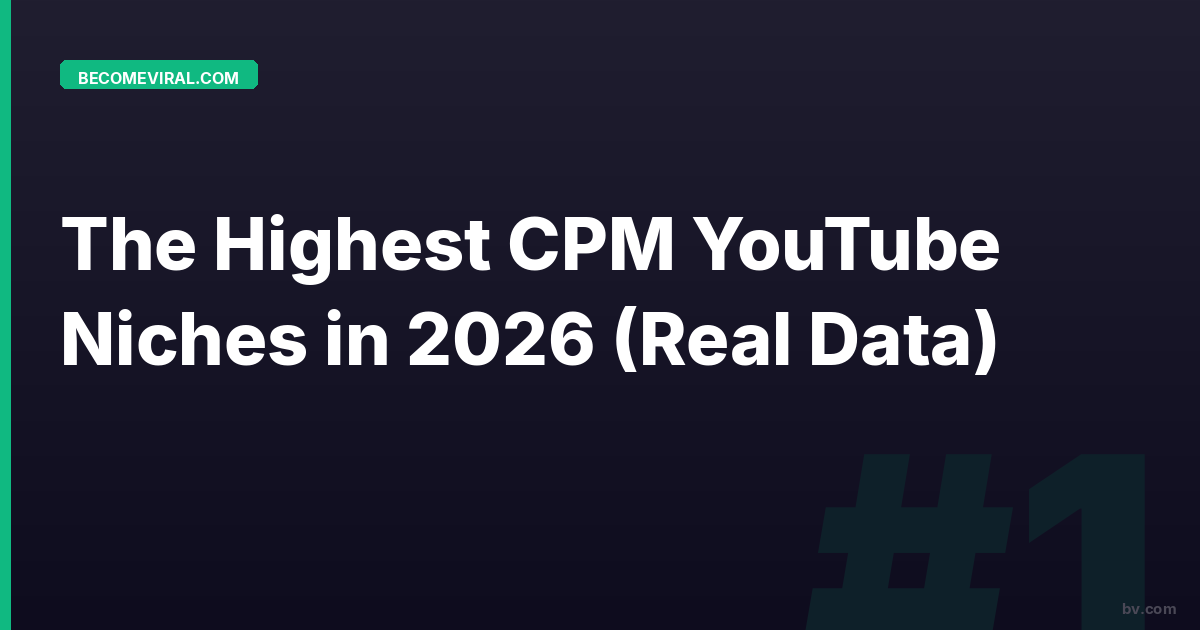 The Highest CPM YouTube Niches in 2026 (Real Data)